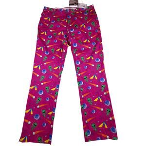 NWT Royal & Awesome Life On Pars Pink Golf Pants Tapered Leg Men’s Sz 36X30